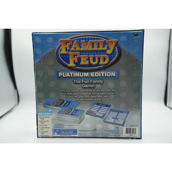 Family Feud Platinum Edition Card Game 2016 by Cardinal Complete Party Set - Picture 2 of 3
